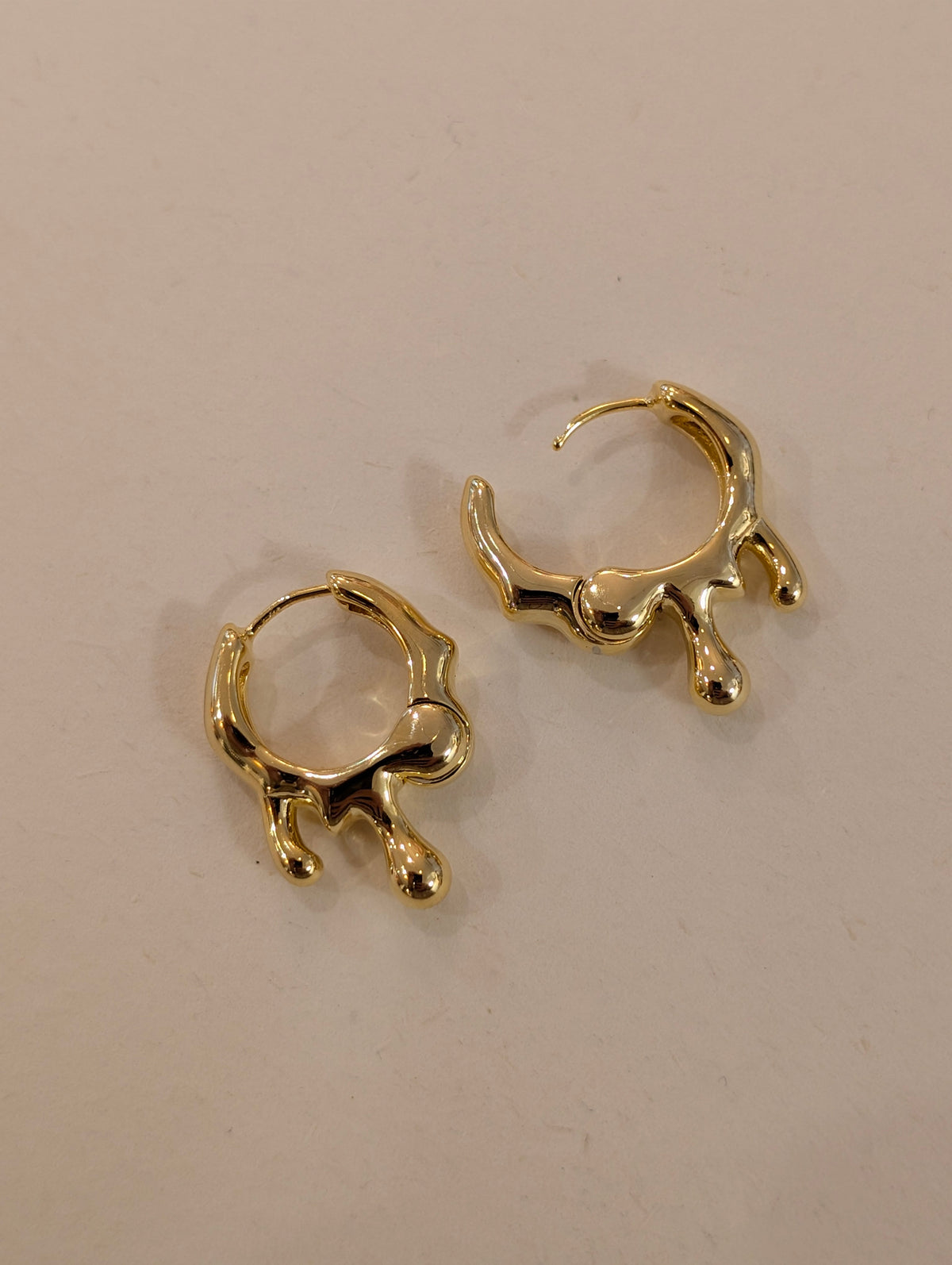 Mercury Drip Hoop Earrings