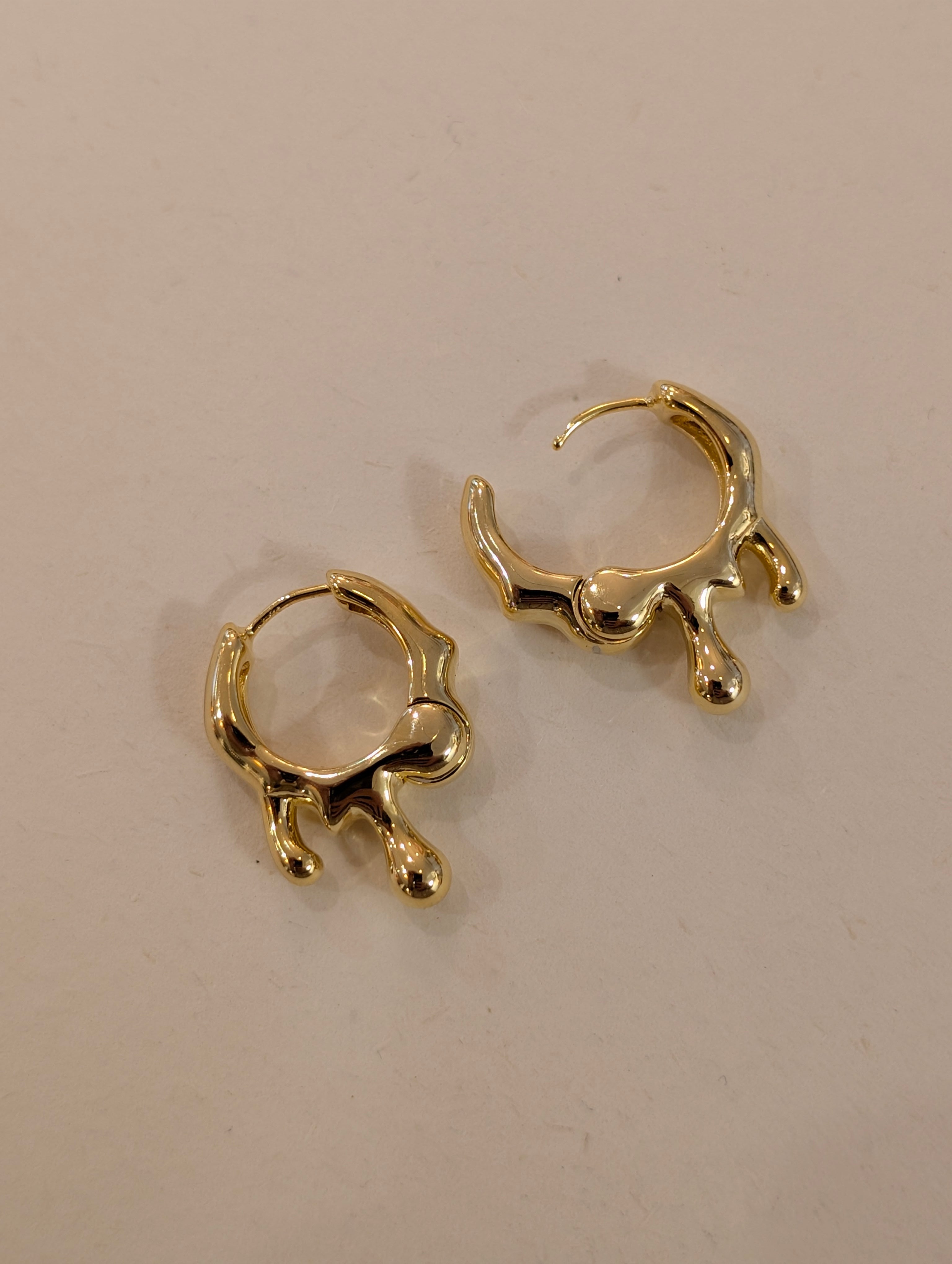 Mercury Drip Hoop Earrings