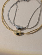 Luna bean stainless steel bracelet