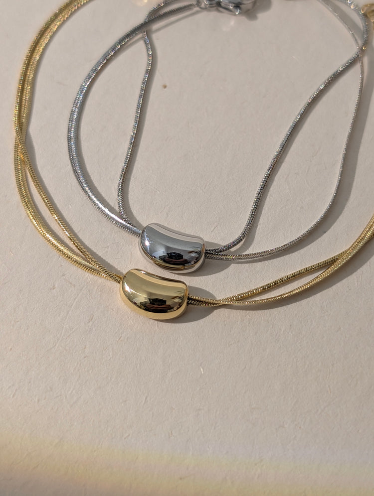 Luna bean stainless steel bracelet