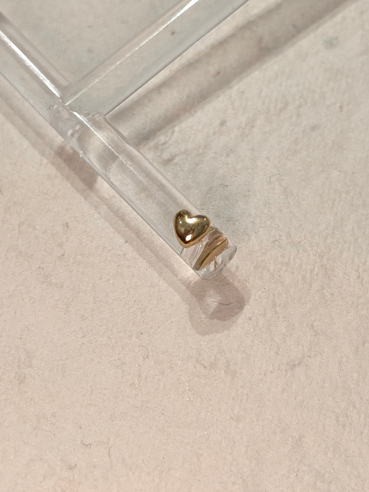 Mini heart 925 silver ball back piercing（1PC）