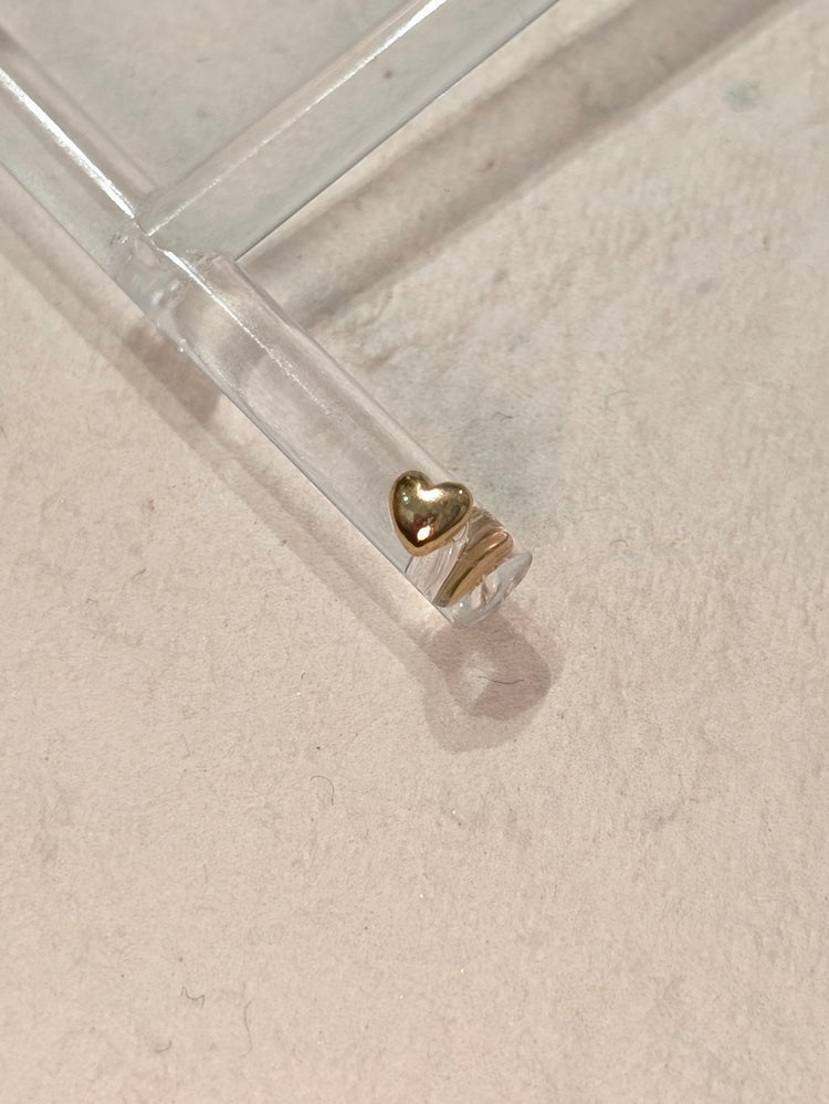 Mini heart 925 silver ball back piercing（1PC）