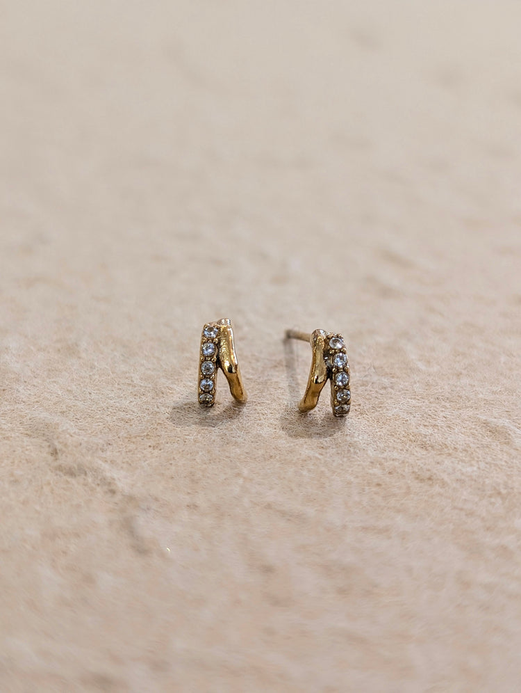 Mini stud stainless earrings