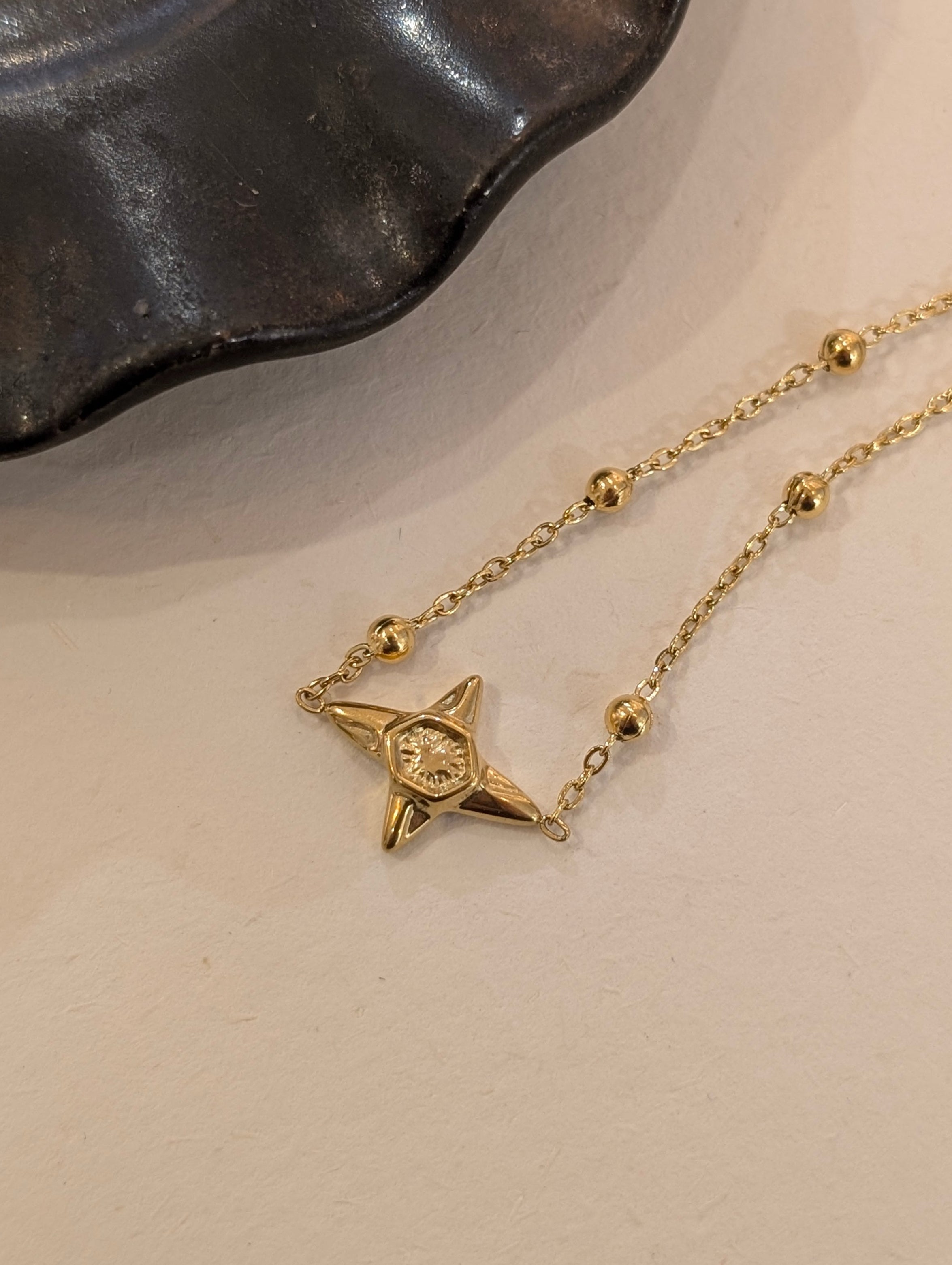 North Star Bead Stainless Steel Bracelet
