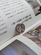 Cut out lace 925 silver ring