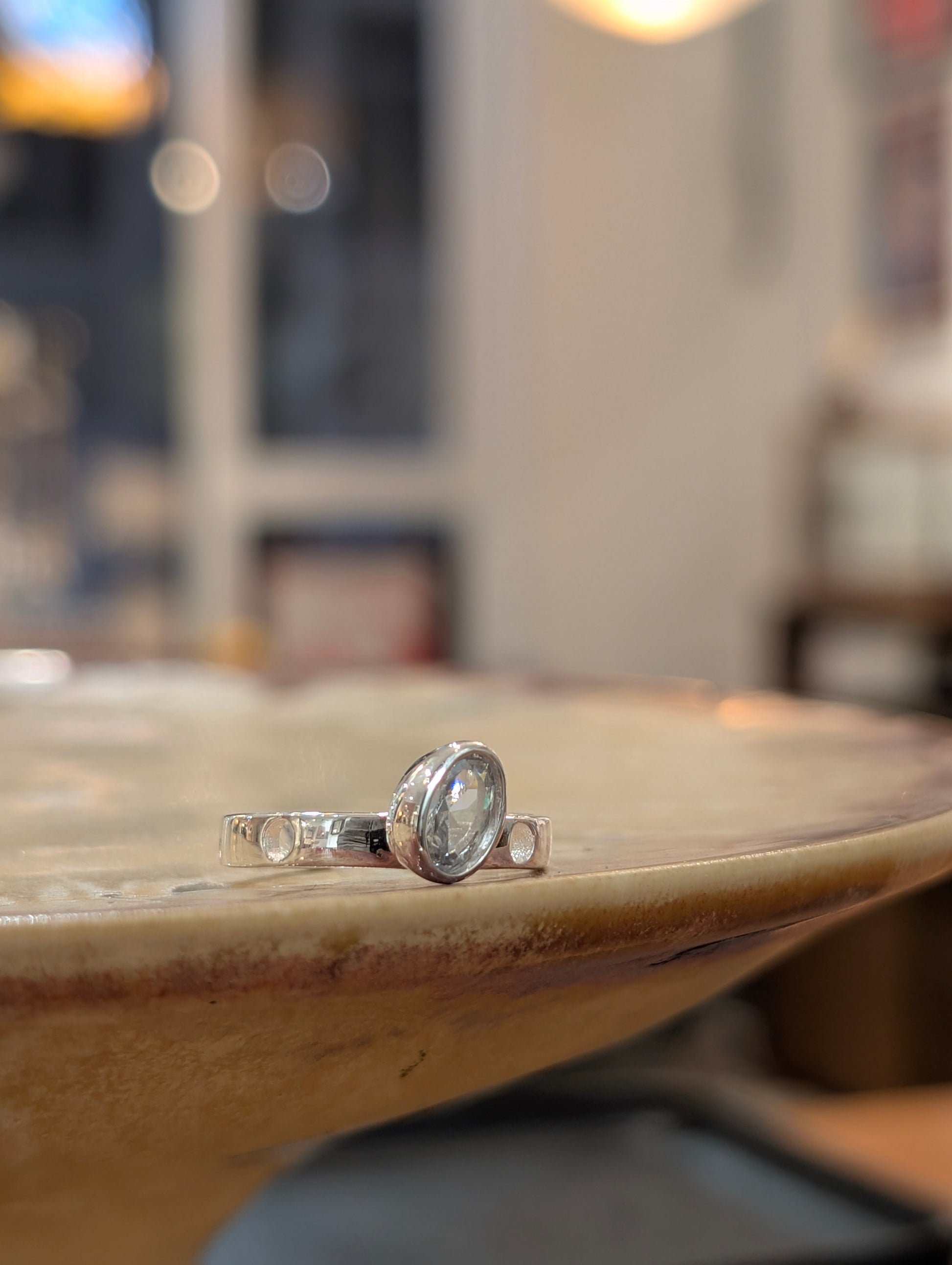 Oval Opal 925 free size ring