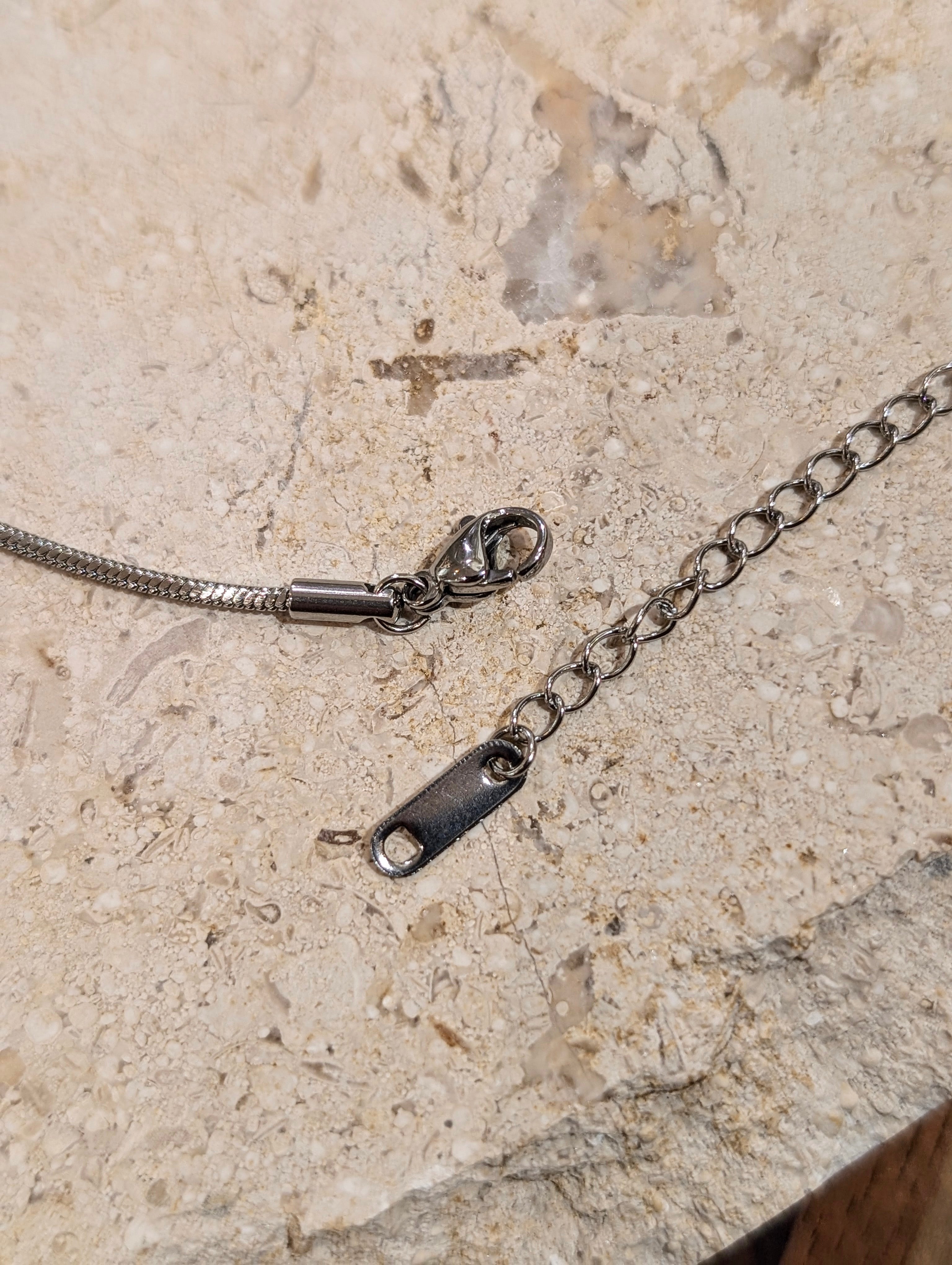 Mono bar pendant stainless steel necklace