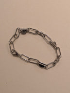 Interlock stainless steel bracelet