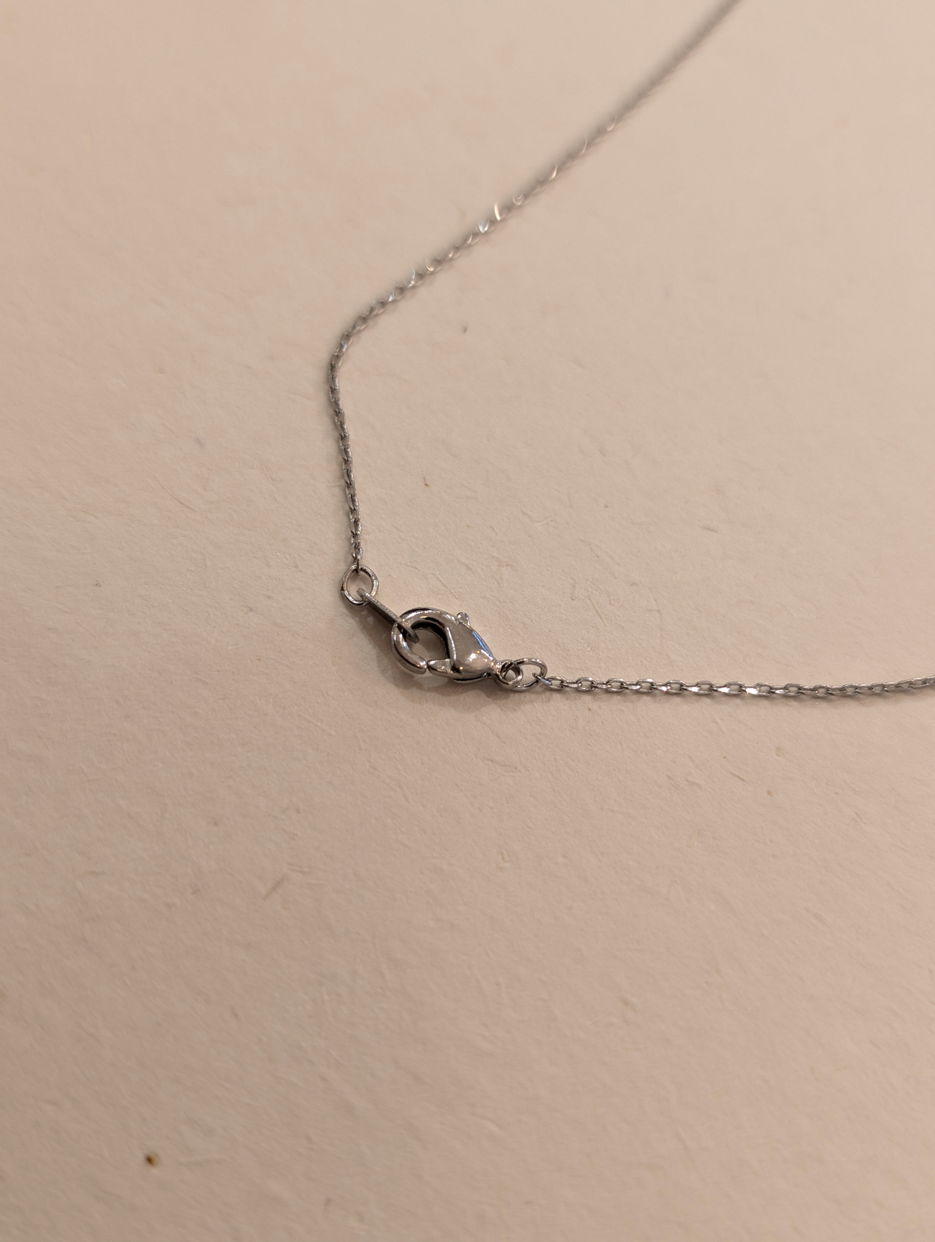 Eye rainbow stud brass necklace