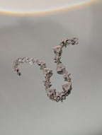 Starlit Heart Chain Brass Bracelet