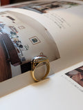 Duo Tone Signet Band Stainless Steel Ring