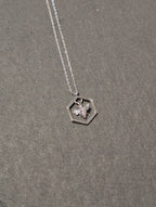 Hexagon Bee Pendant