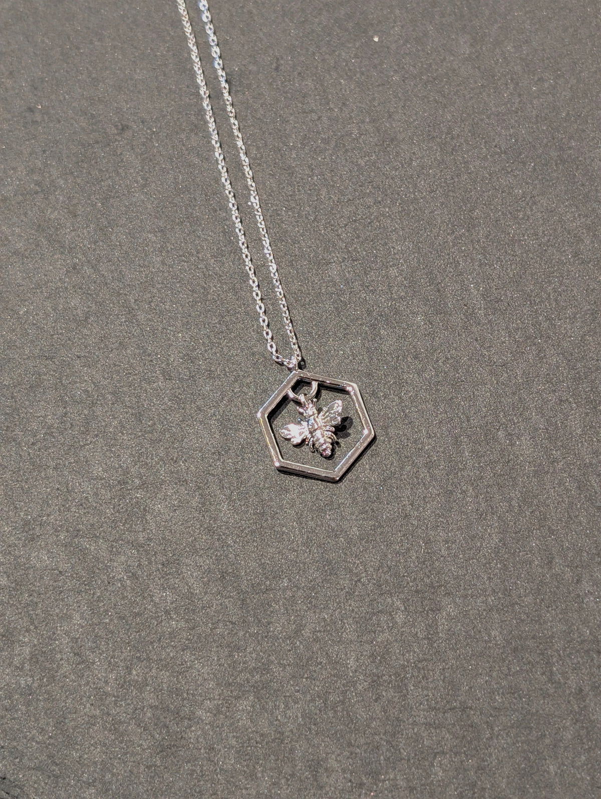 Hexagon Bee Pendant