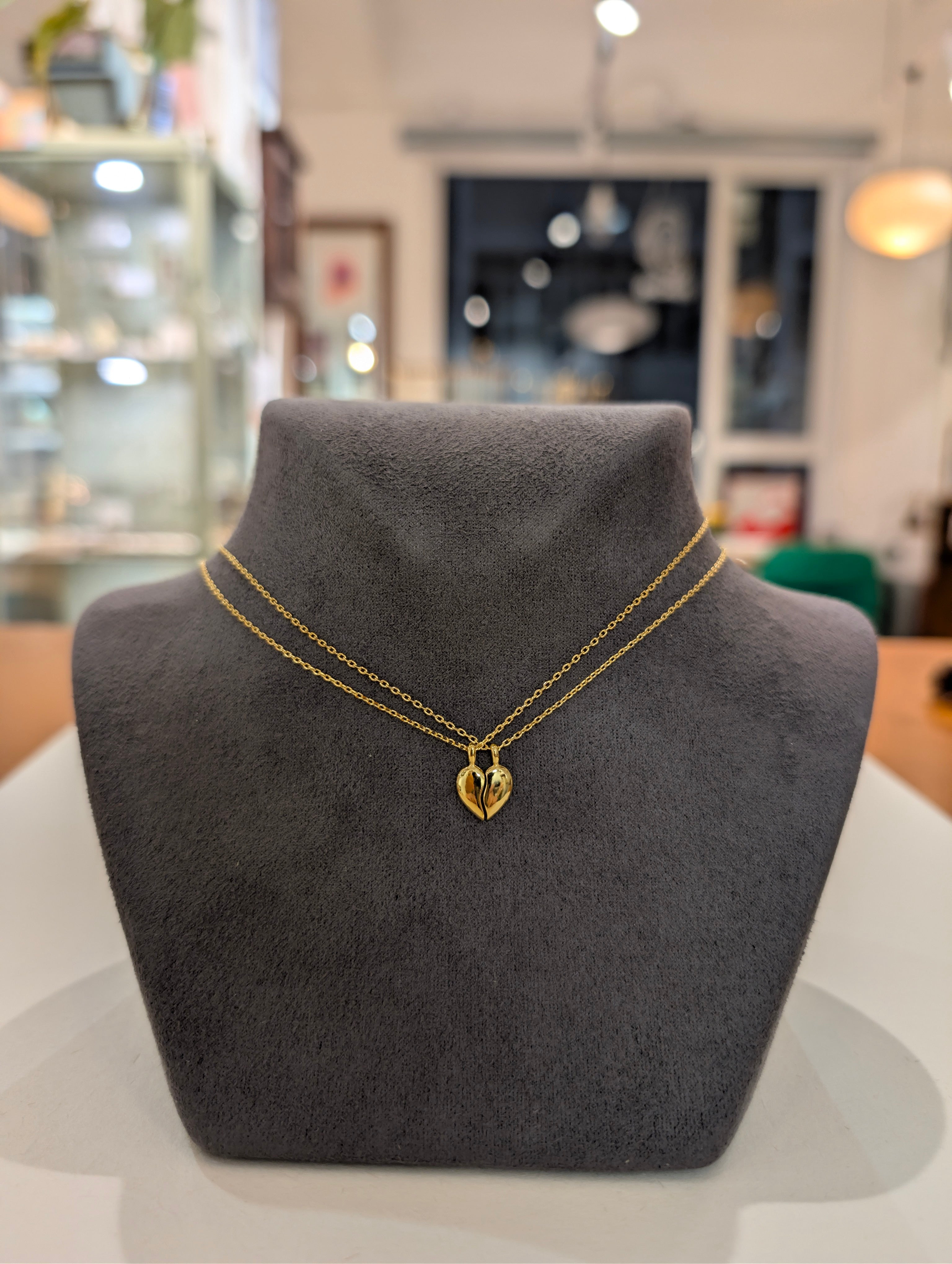 Combined heart ❤️ 2 necklaces (set)
