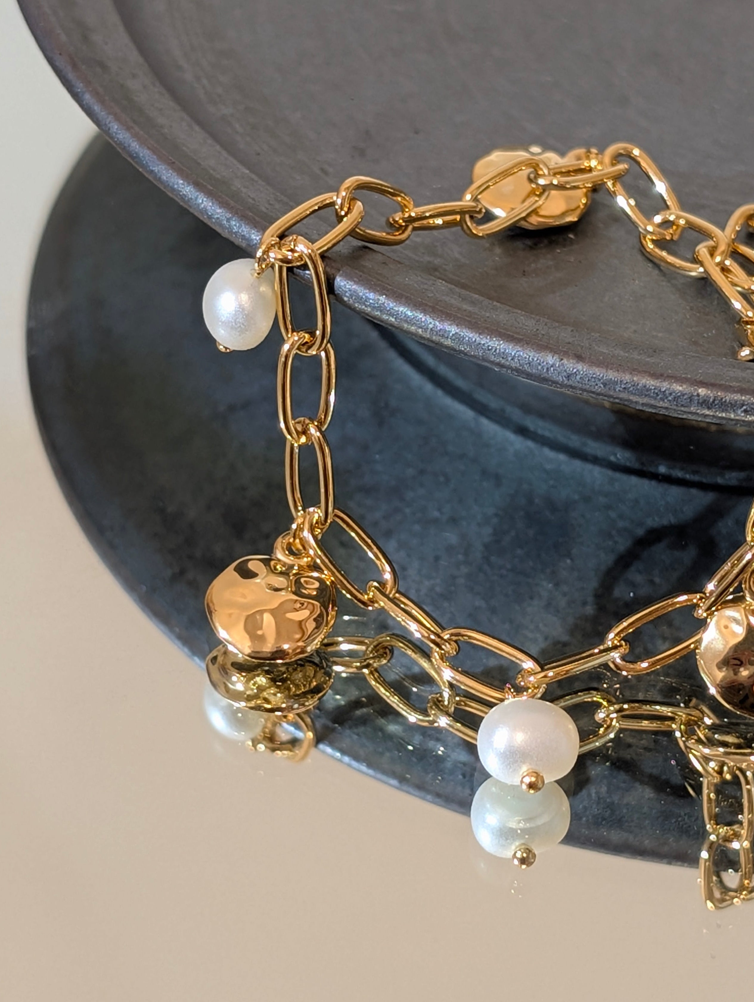 Celestial Tide Brass Bracelet