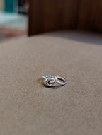 Knot 925 silver pinky ring