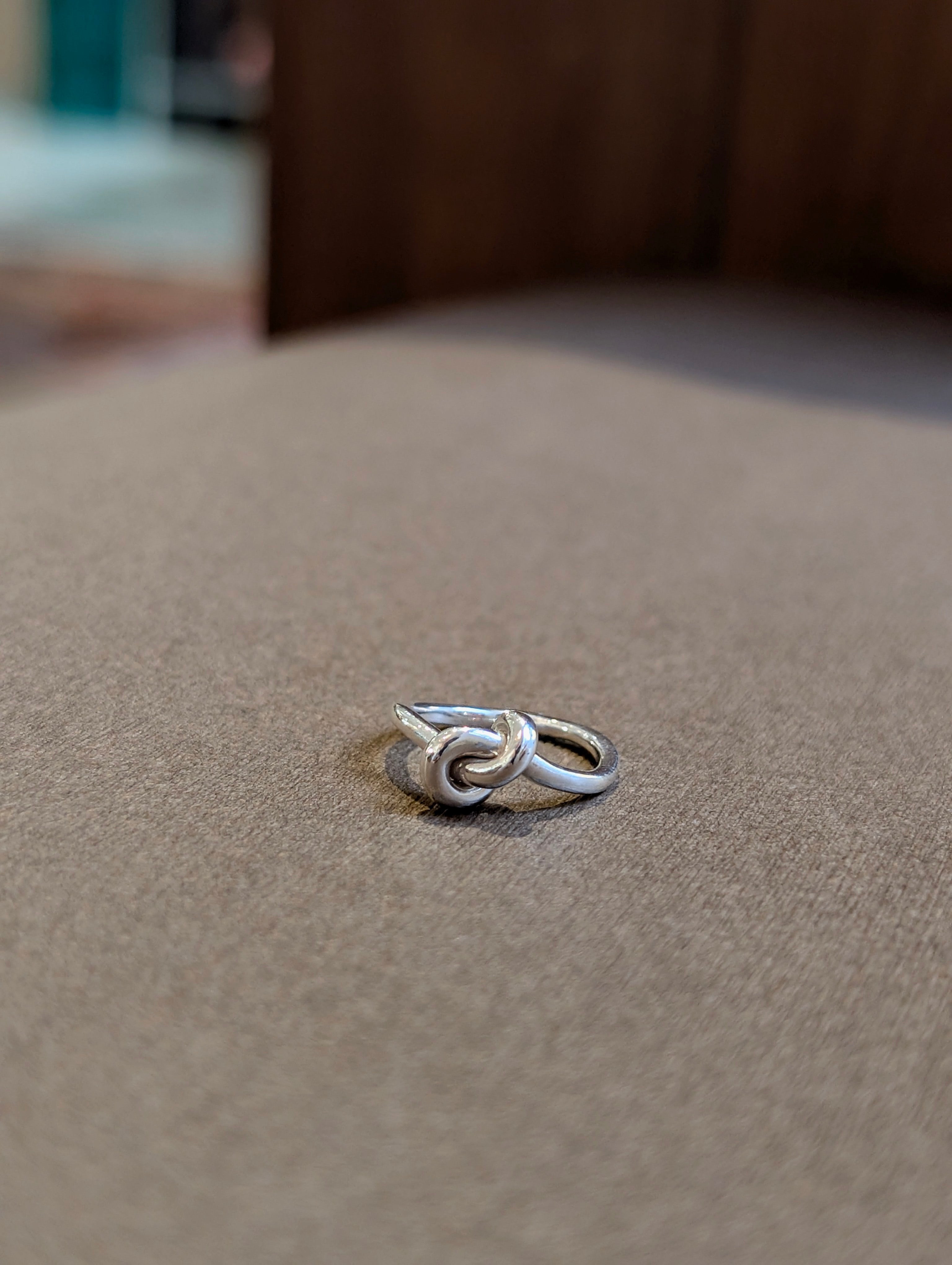 Knot 925 silver pinky ring