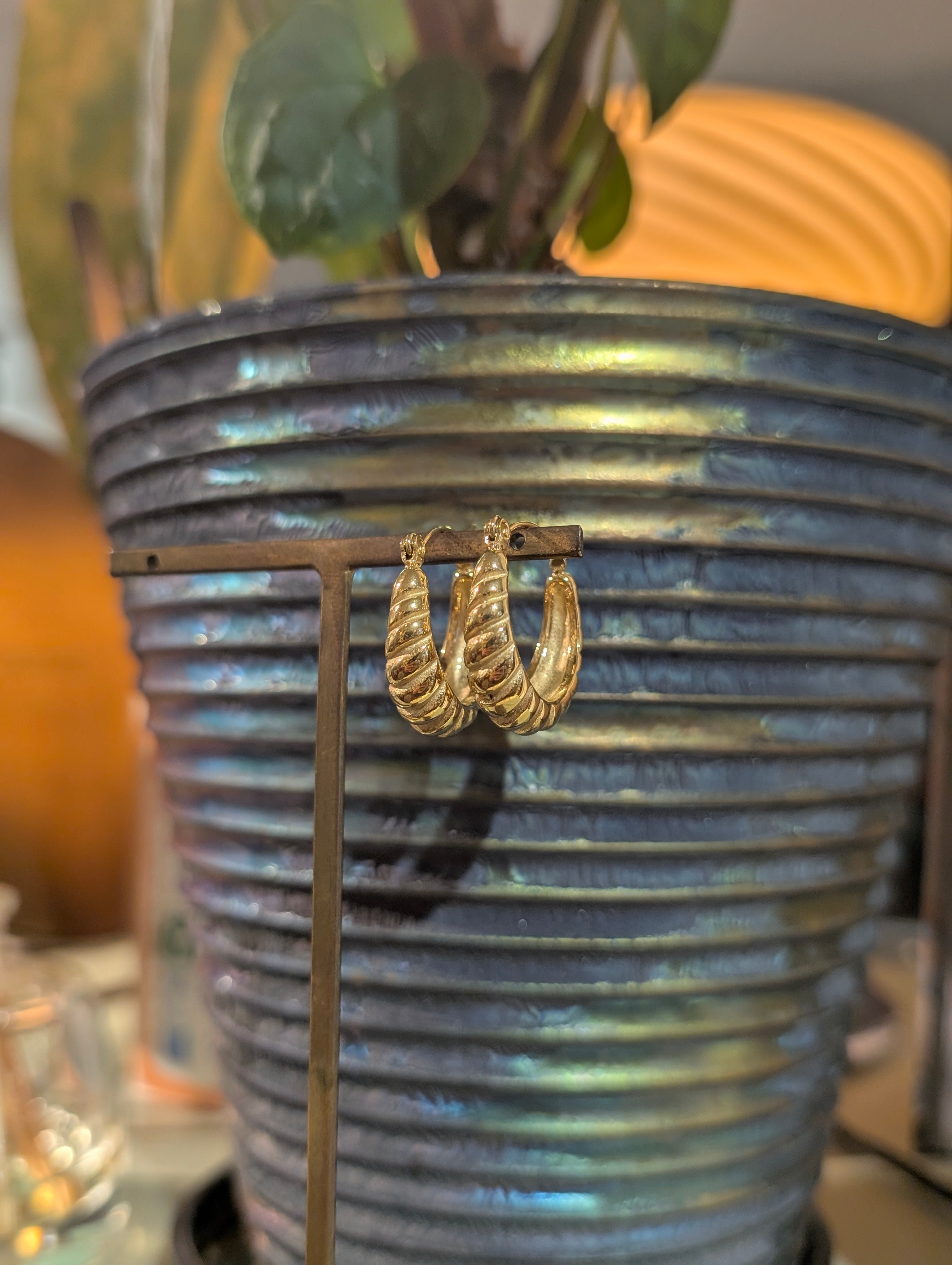 Gozo hoop stainless steel earrings