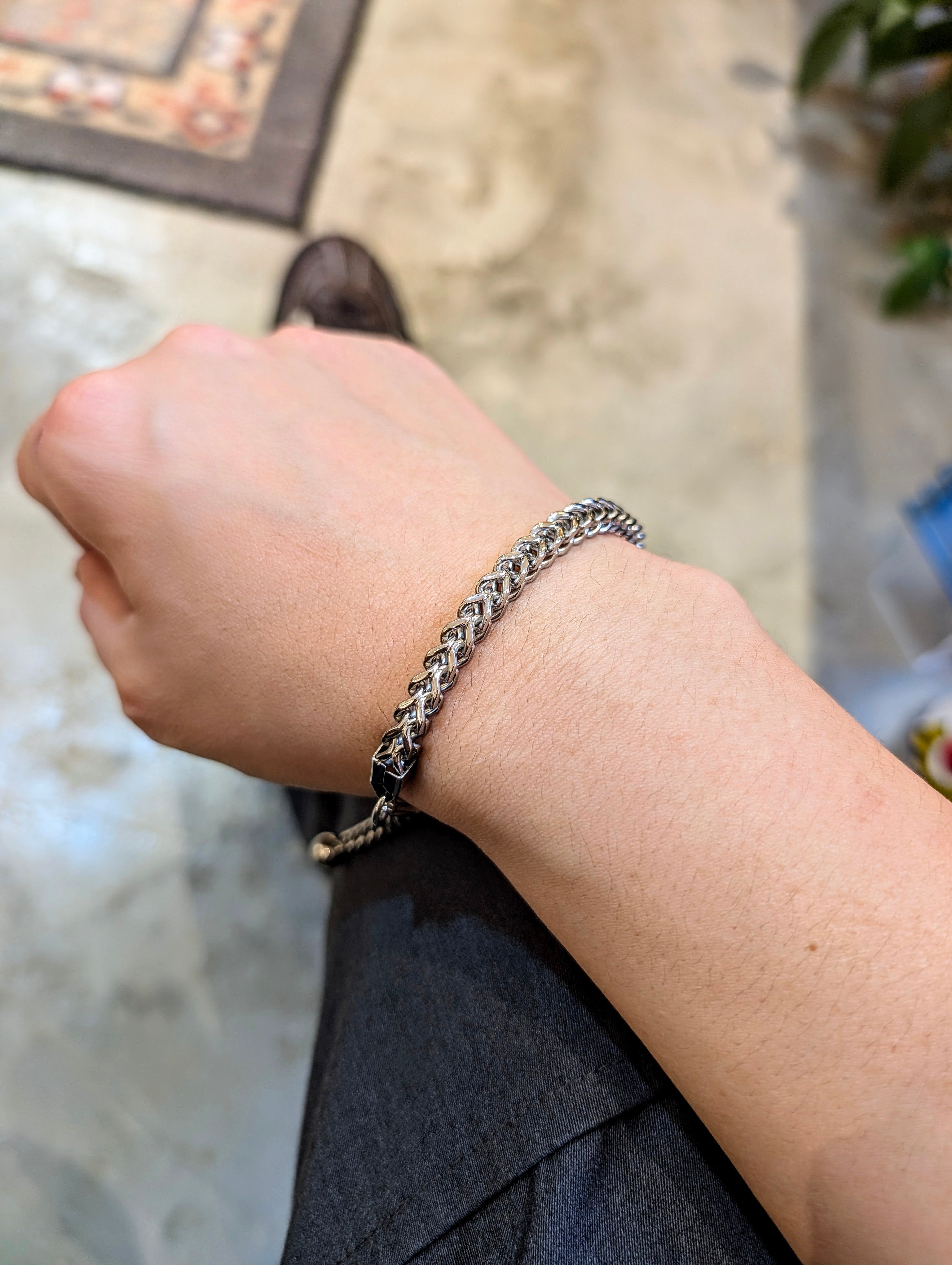Classic Franco Mesh Stainless Steel Bracelet