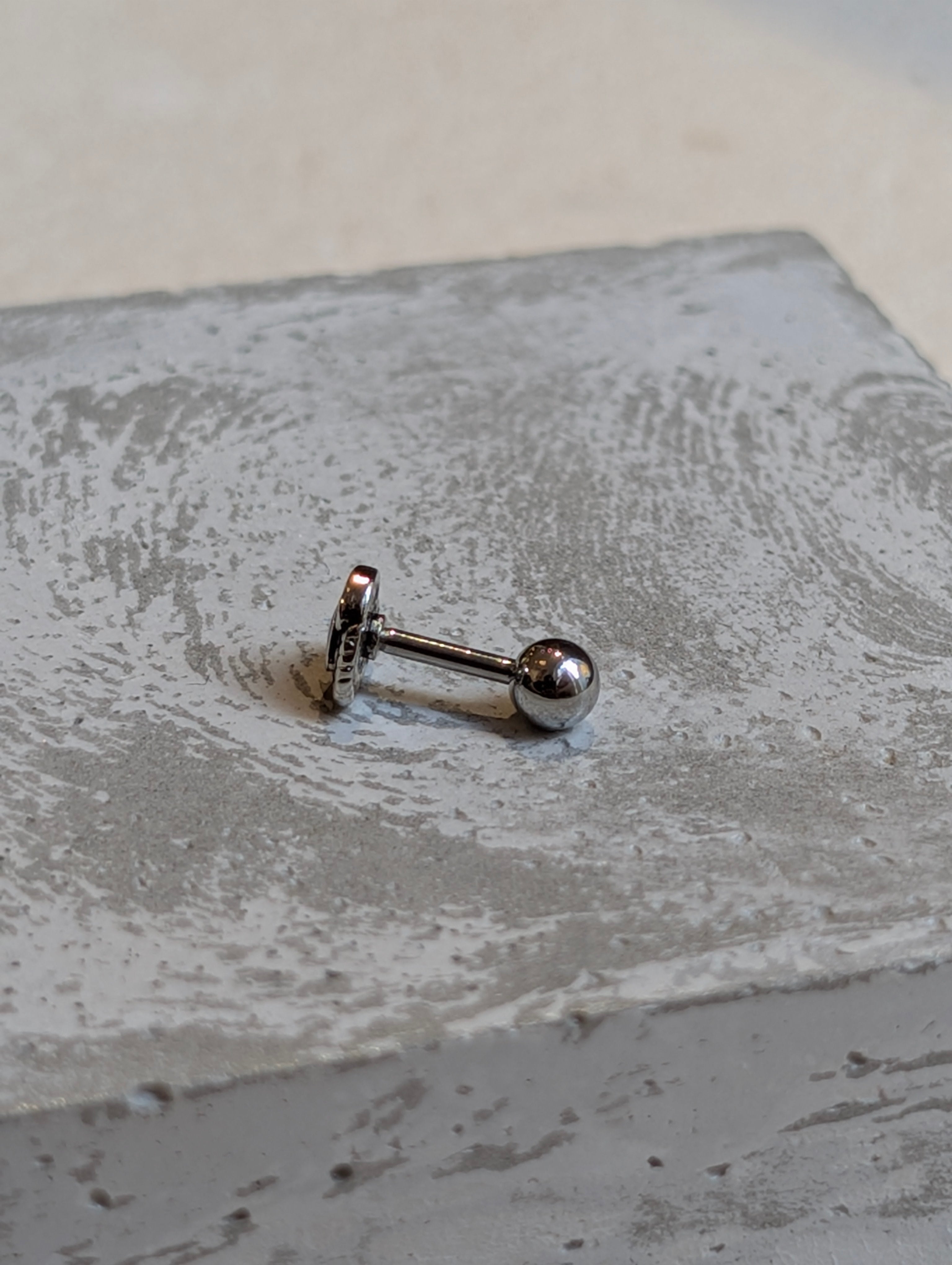 Dual‑Tone Heart Stud Surgical Steel Earring (1pc)