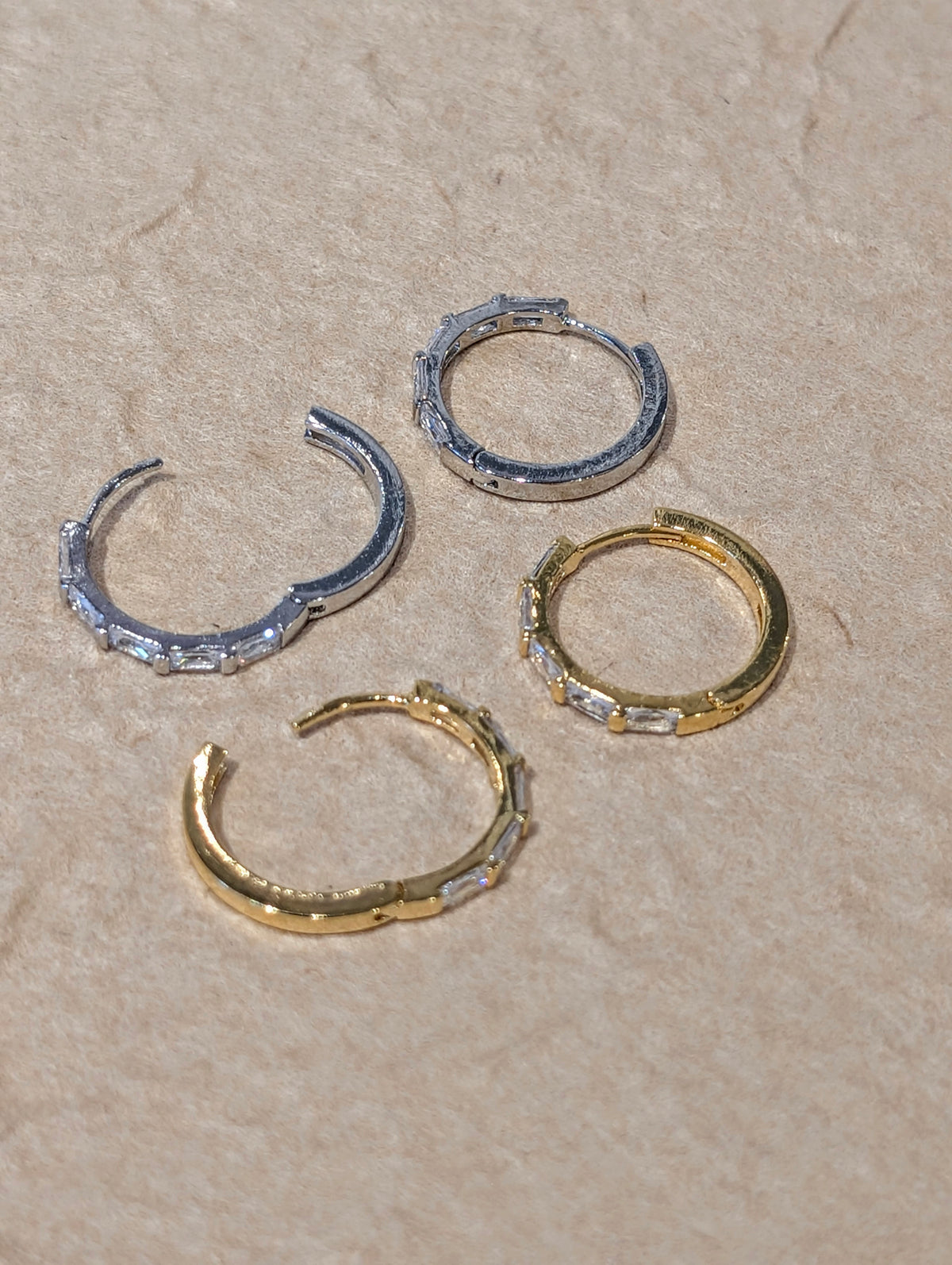Echo Baguette Hoop Earrings