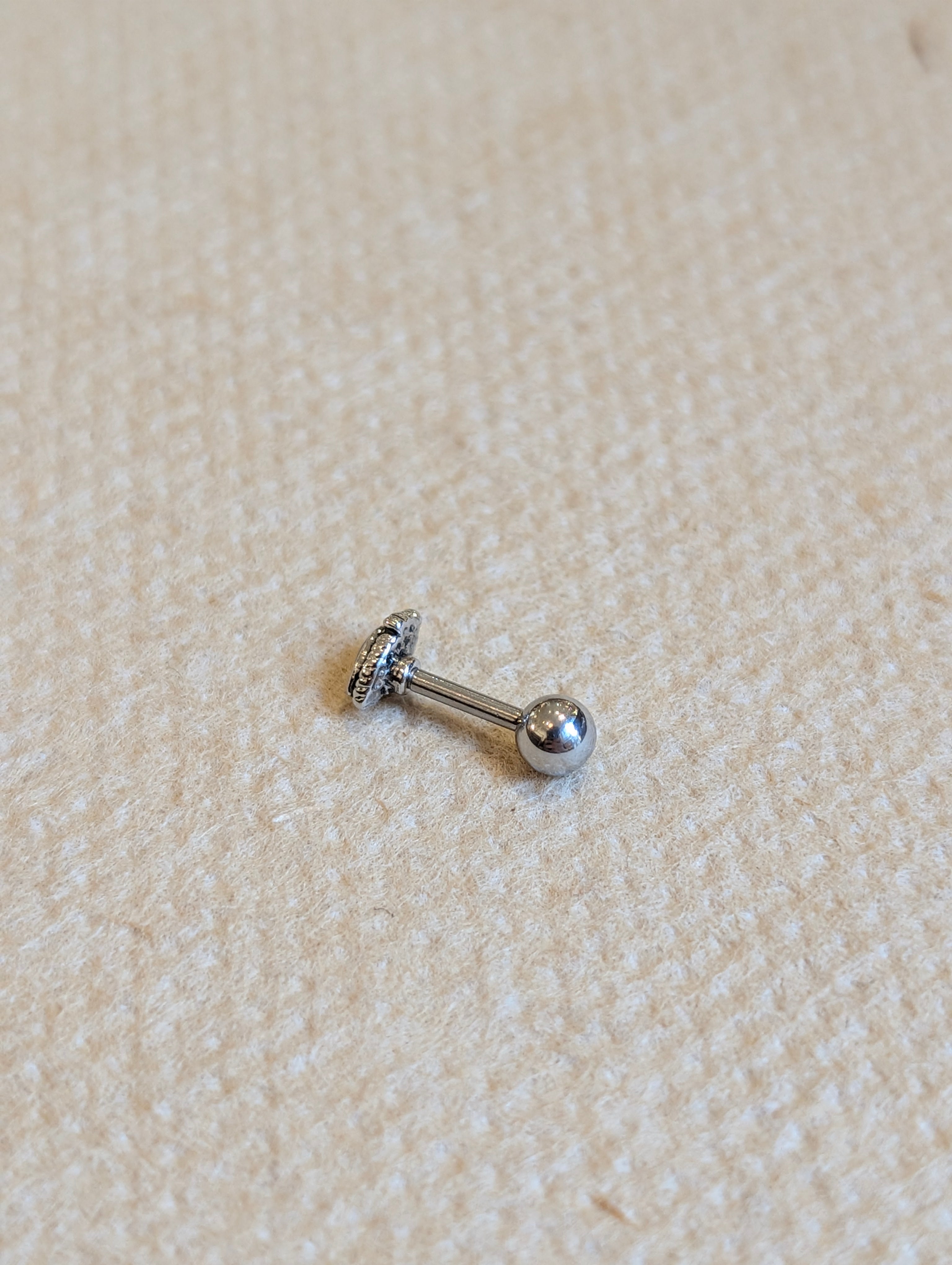 Teardrop Inlay Surgical Steel Stud Piercing Earring (1pc)