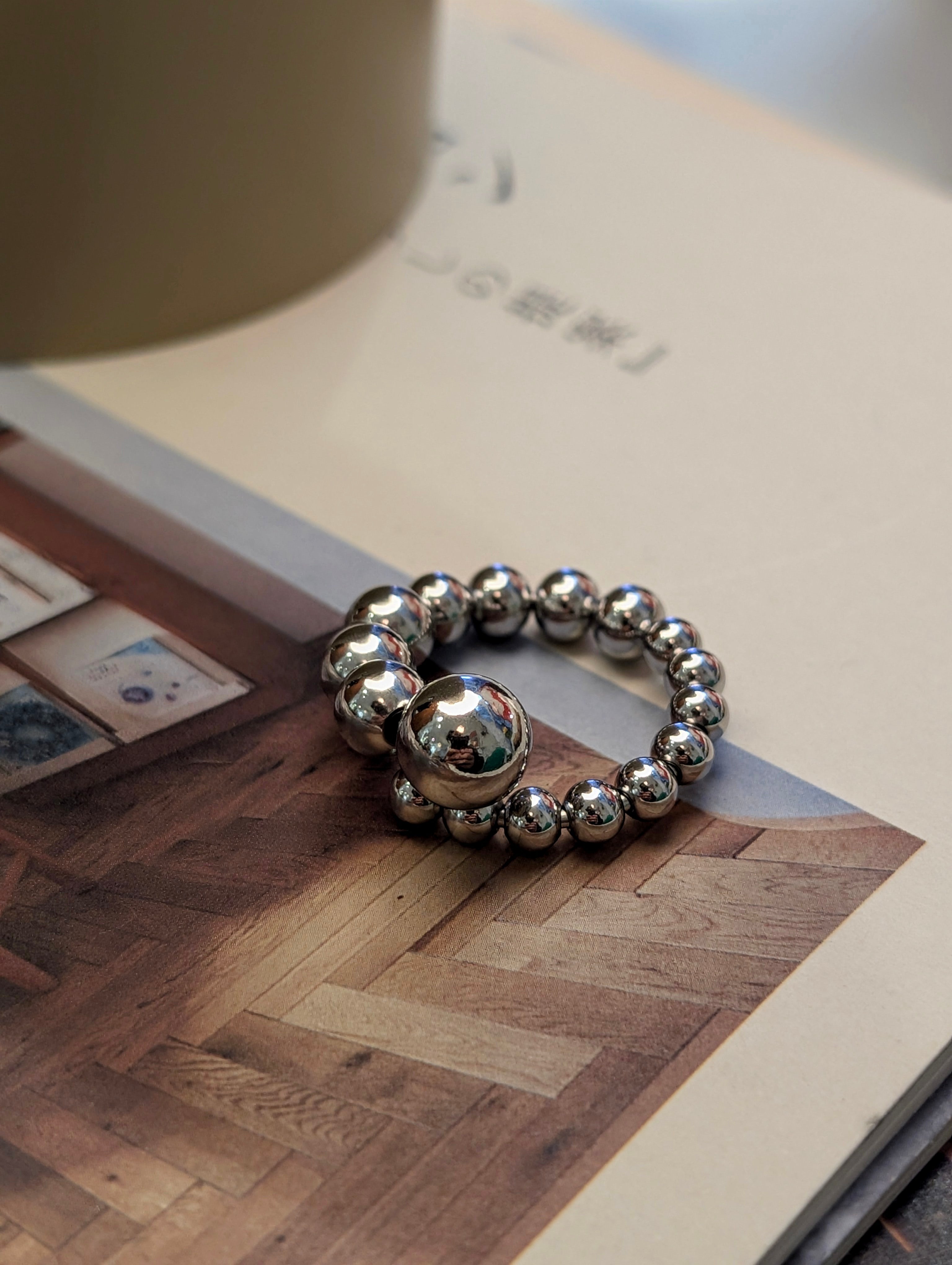 Orbit Spiral Stainless Steel Unisex Ring