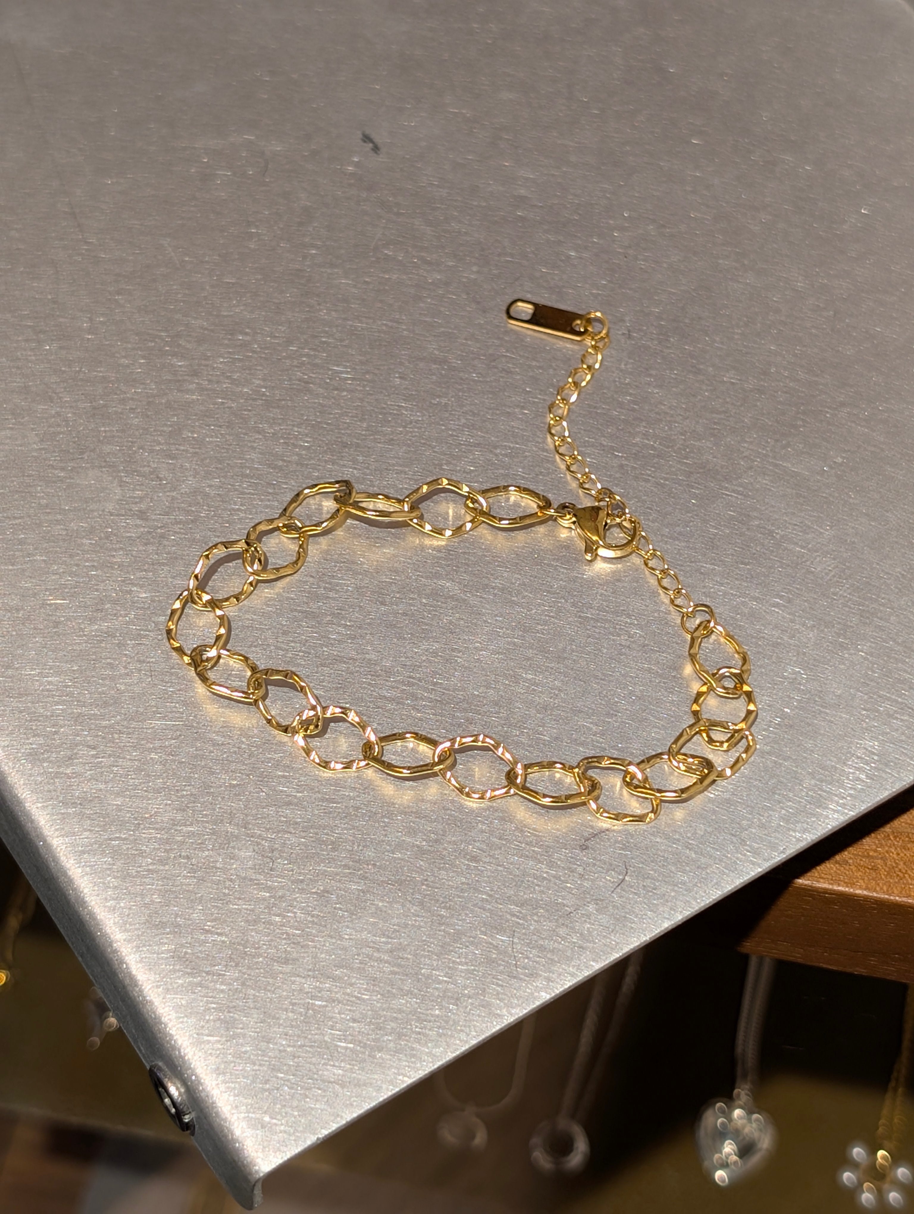 Interlock stainless steel bracelet