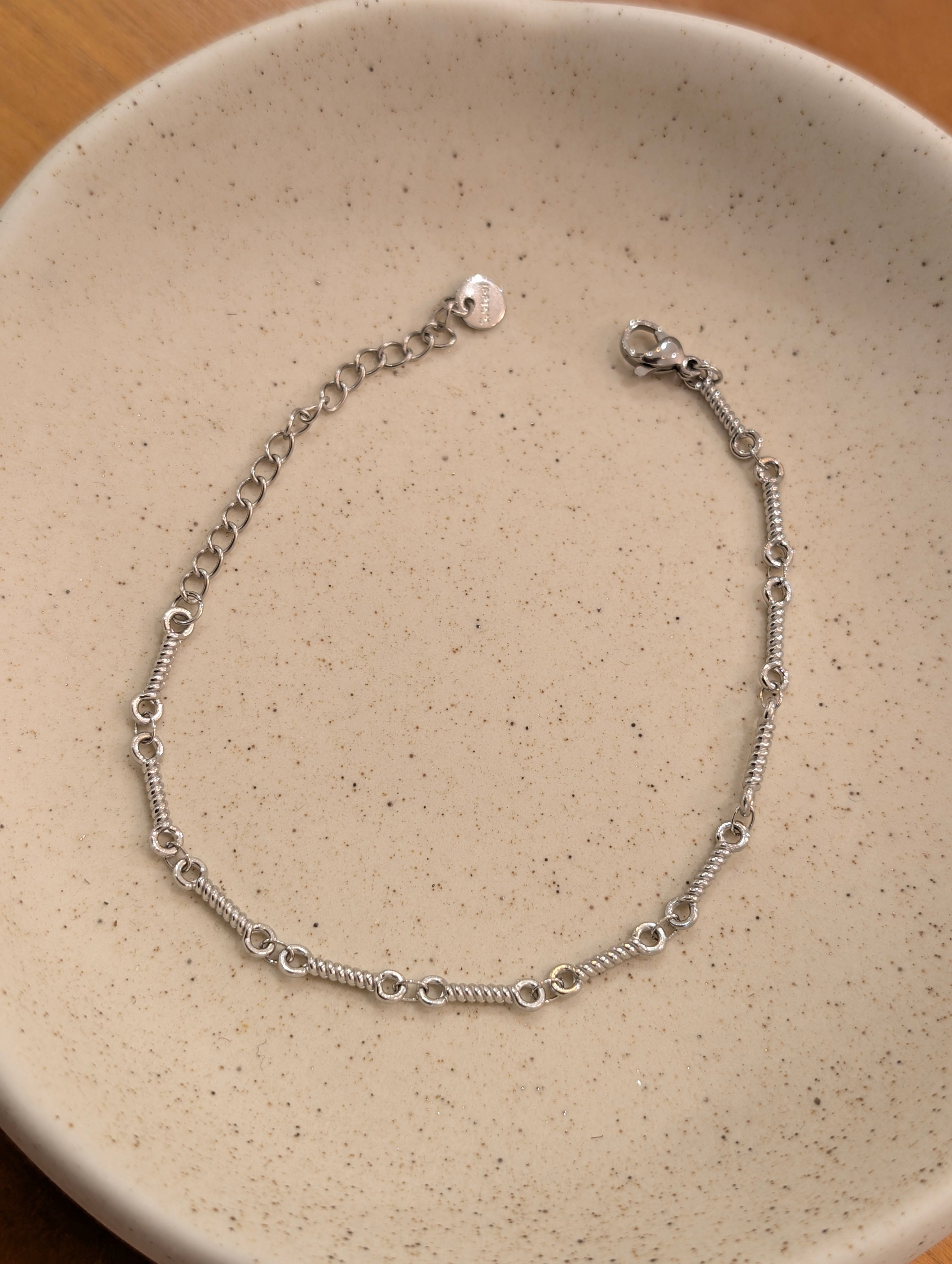 Interlock stainless steel bracelet