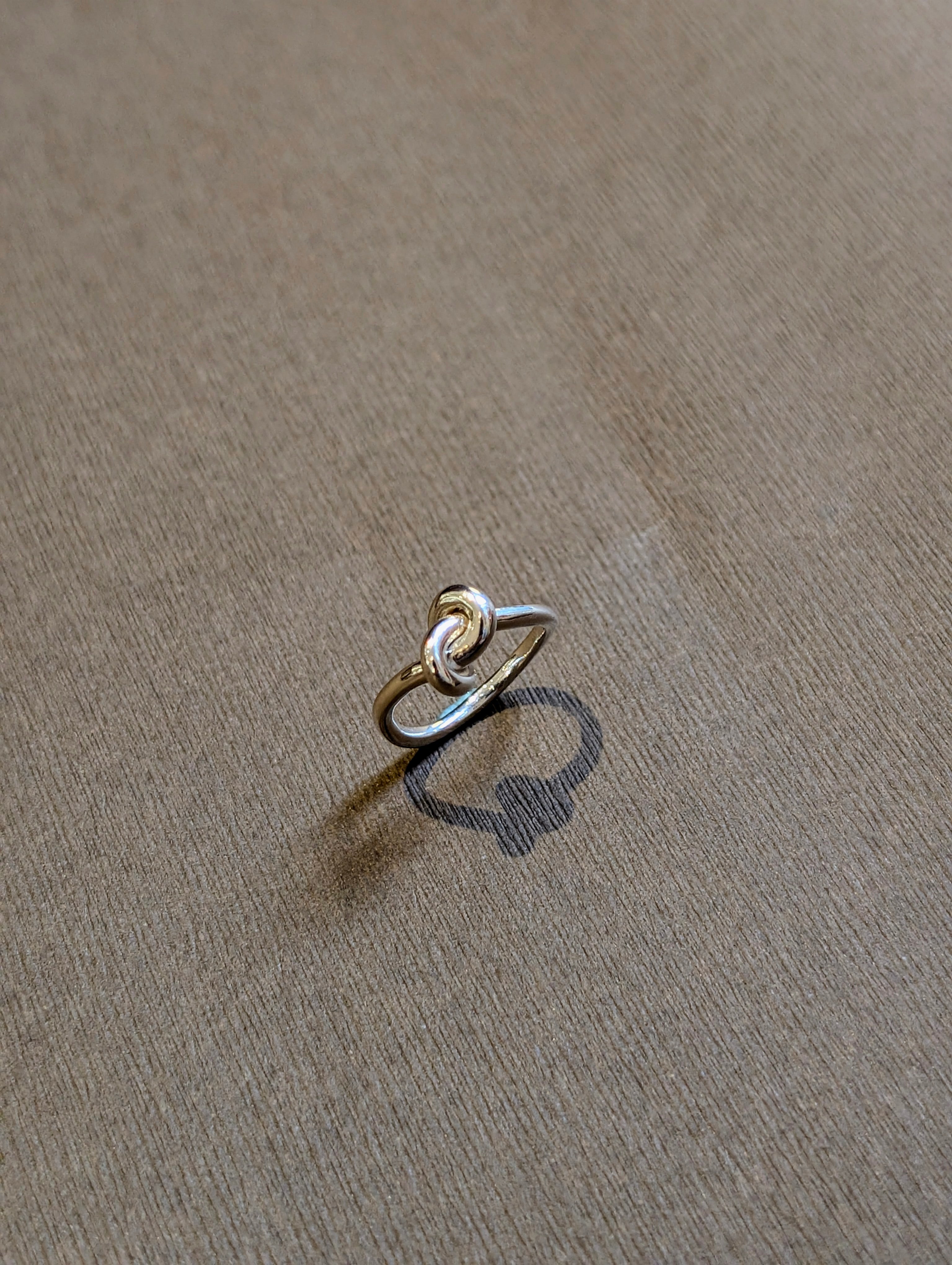 Knot 925 silver pinky ring