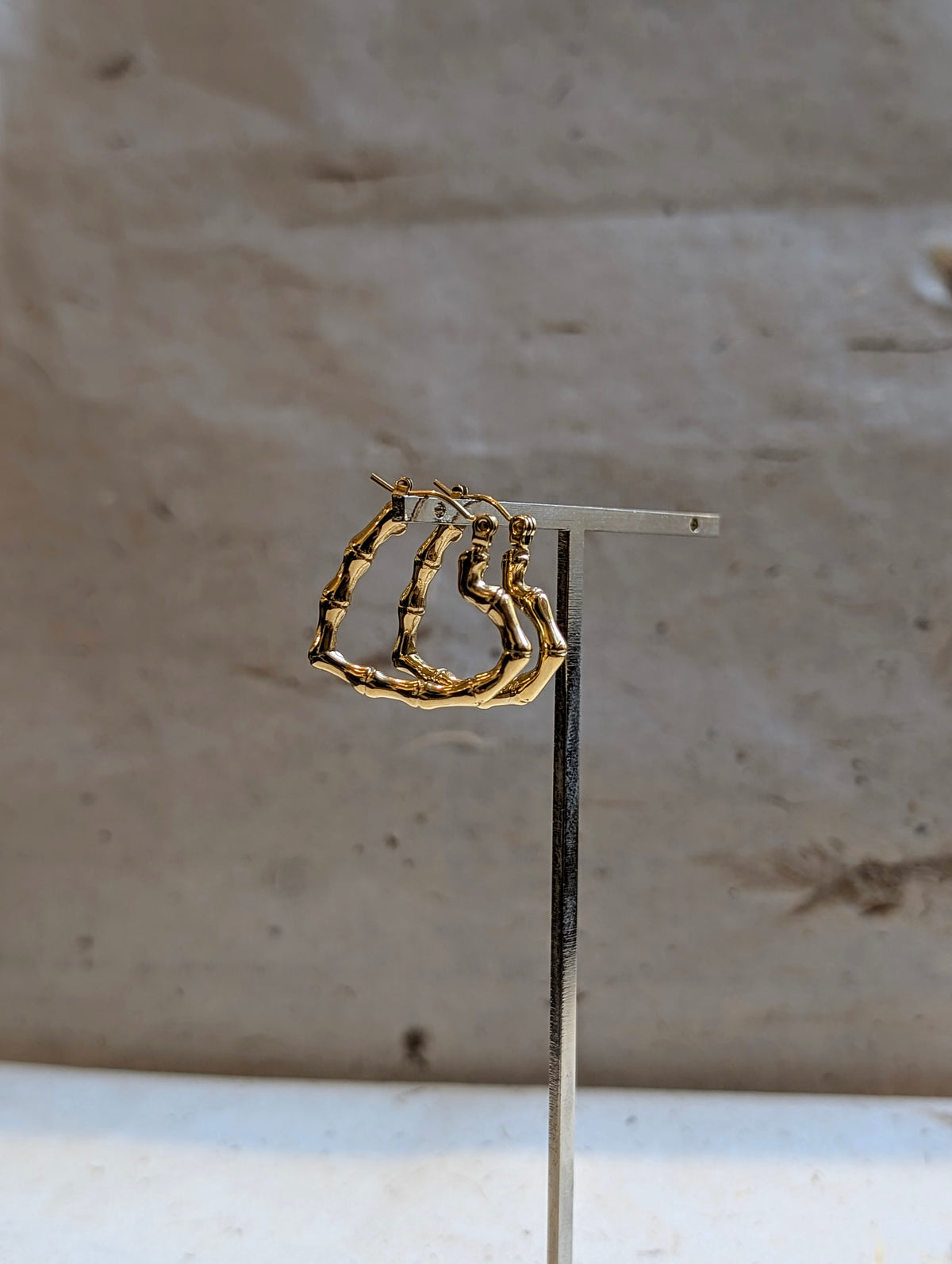 Heart-Shaped Hoop Stainless Steel Earrings