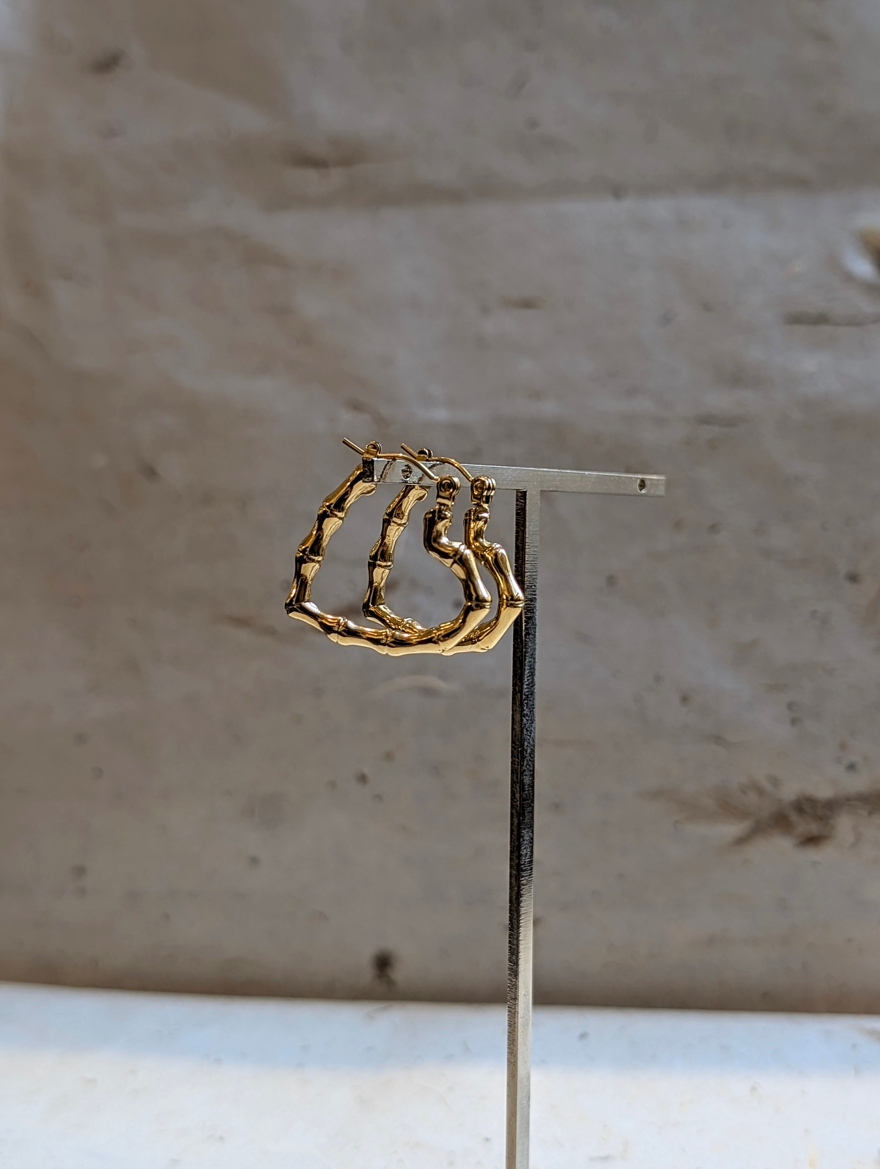 Heart-Shaped Hoop Stainless Steel Earrings