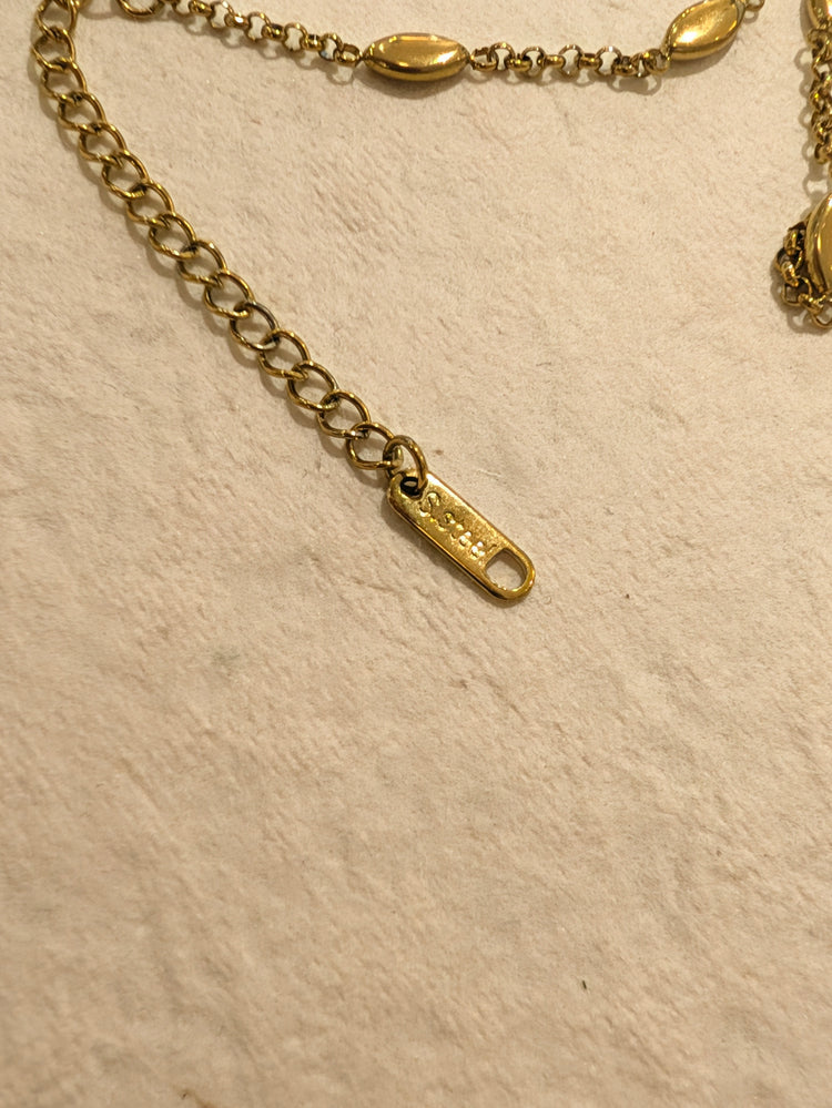 Marquise Accent Chain Stainless Steel Bracelet