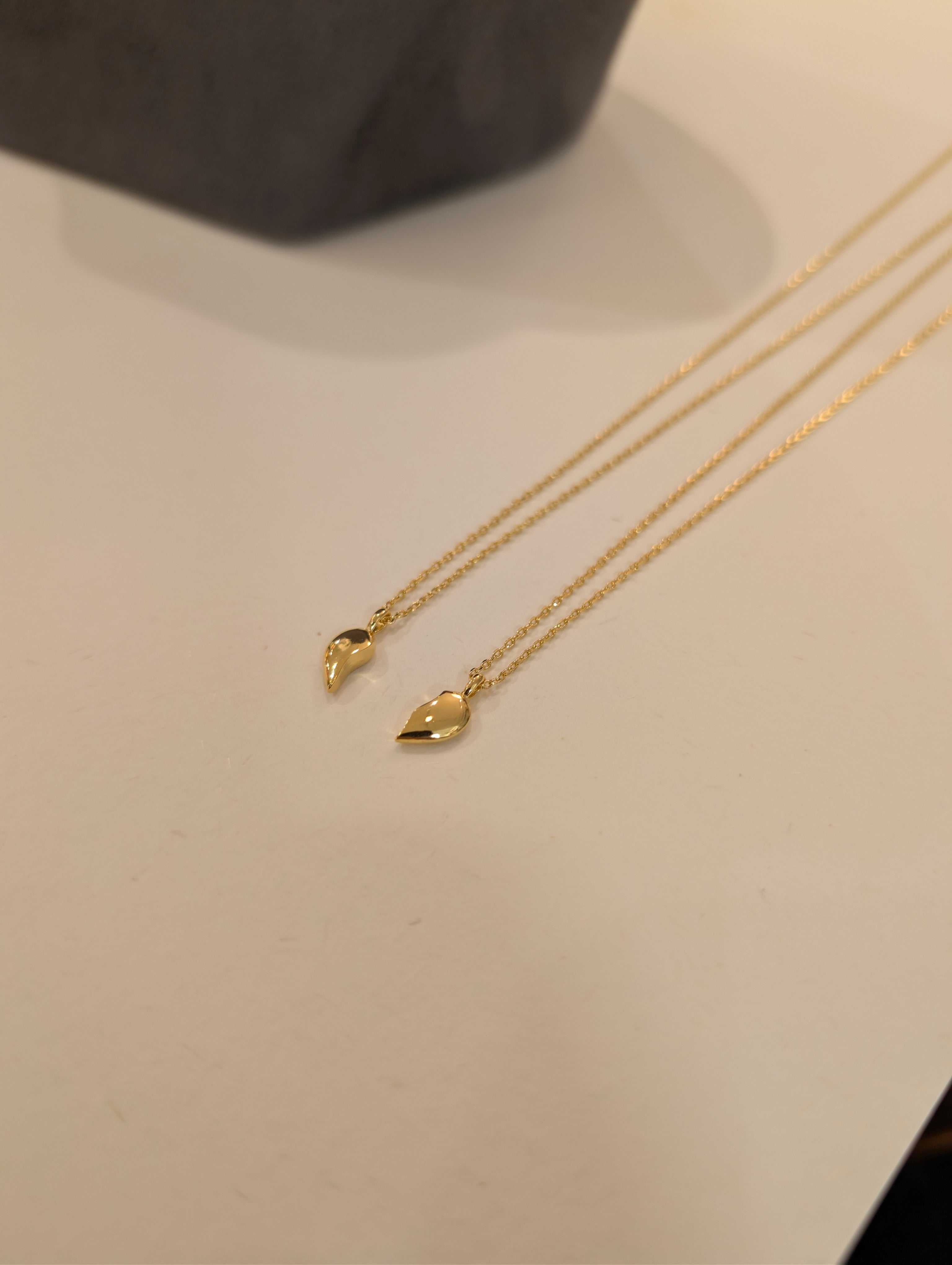Combined heart ❤️ 2 necklaces (set)