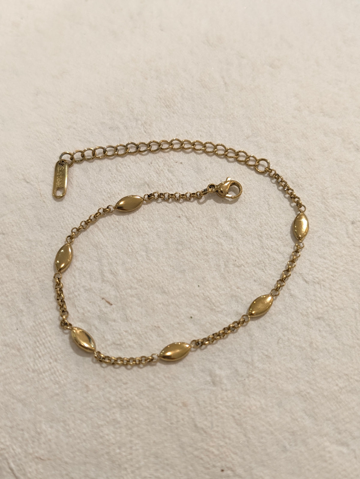 Marquise Accent Chain Stainless Steel Bracelet