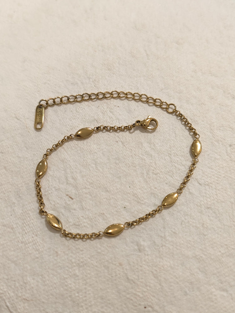 Marquise Accent Chain Stainless Steel Bracelet