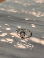 Nova Oval Bead 925 Silver Ring