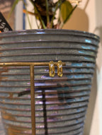Glacier Wave Brass Hoop Earrings