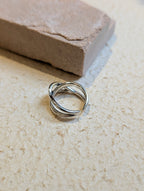 Infinity Knot 925 Silver Pink Ring