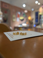 Double wavy 925 silver earrings