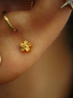 Petal Stud 925 Silver Piercing Earring (1pc)