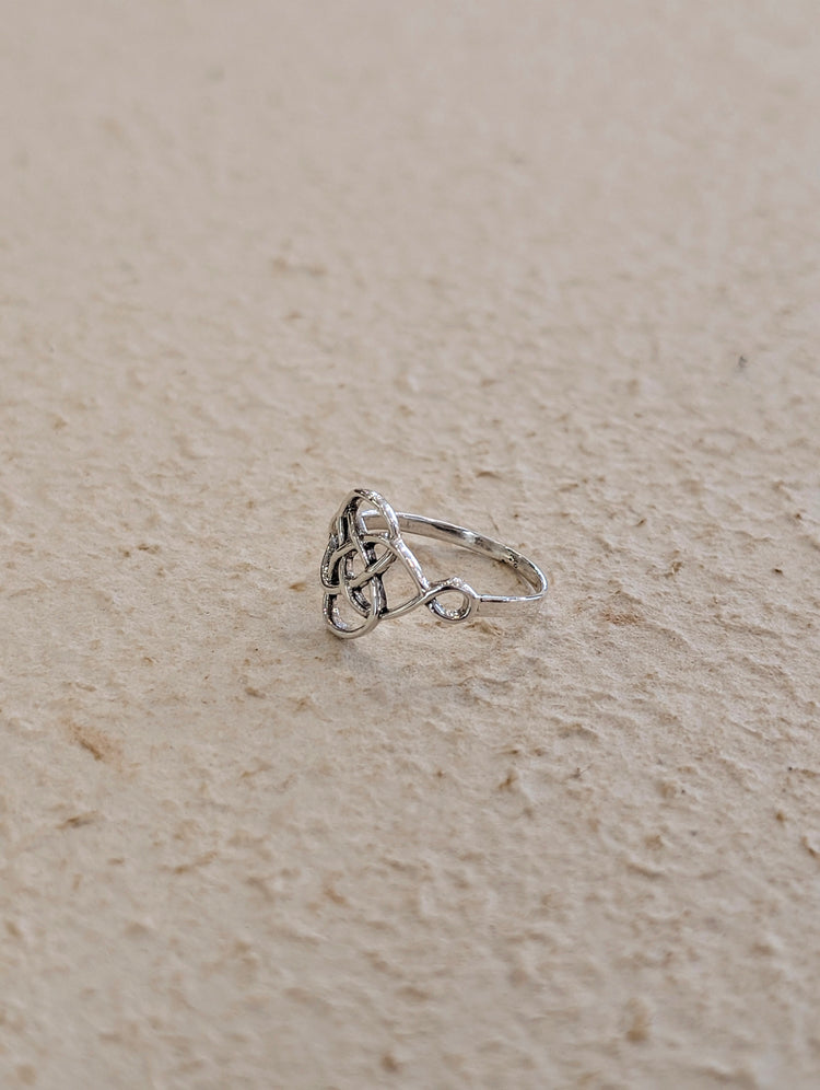 Celtic Knot Band 925 Silver Ring