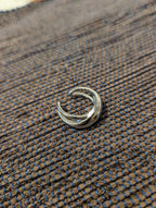 Glide twisted stainless steel ring