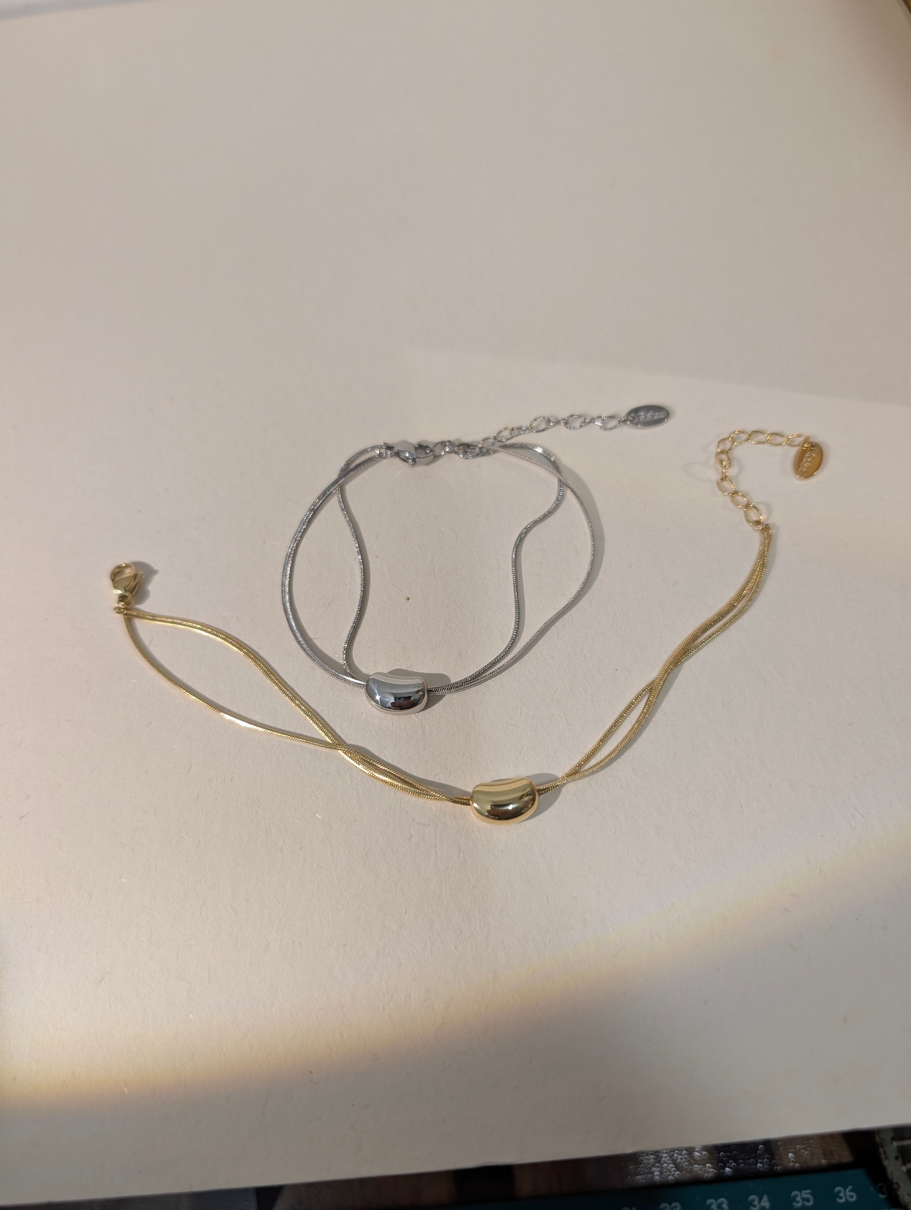 Luna bean stainless steel bracelet
