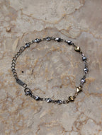 Two-Tone Heart Stainless Steel Bracelet