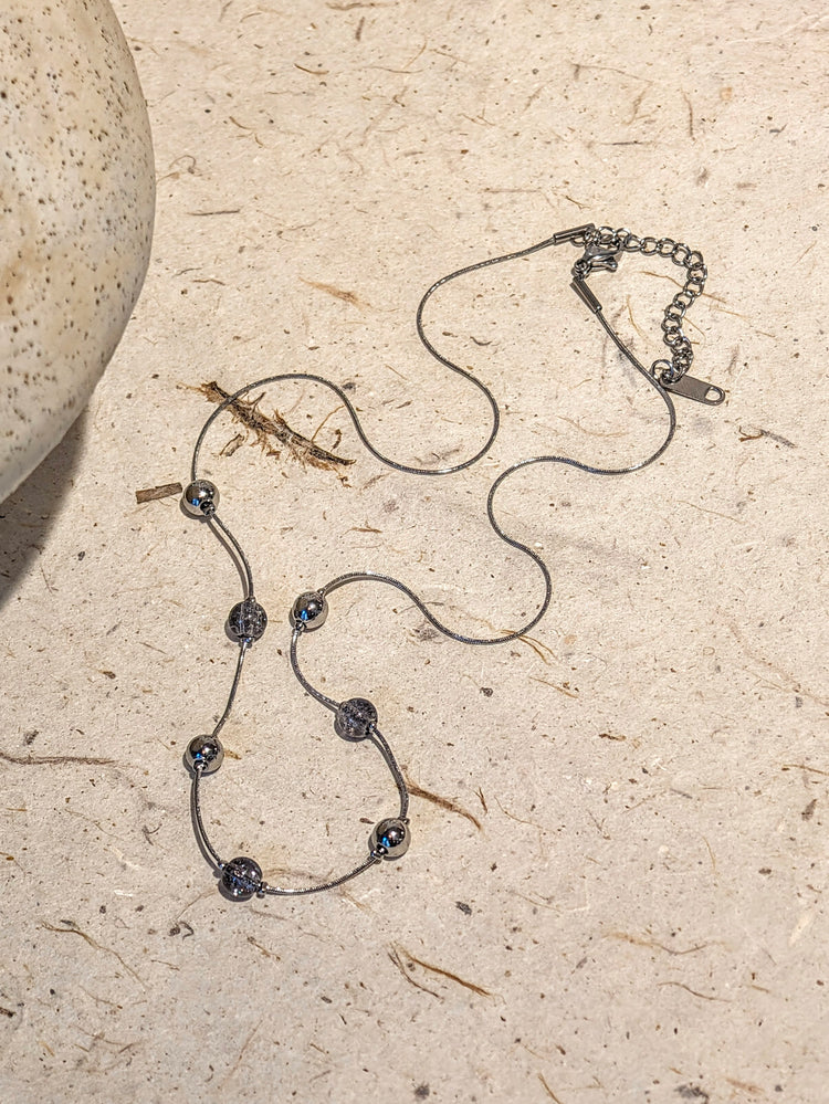 Ember Beaded Stainless Steel Necklace
