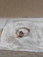Pink mother pearl 925 silver ring
