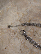 Triple chain heart stainless steel bracelet