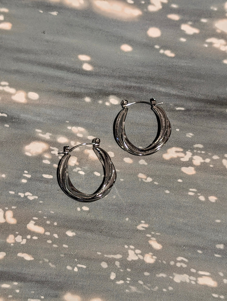 Statement stainless steel earrings