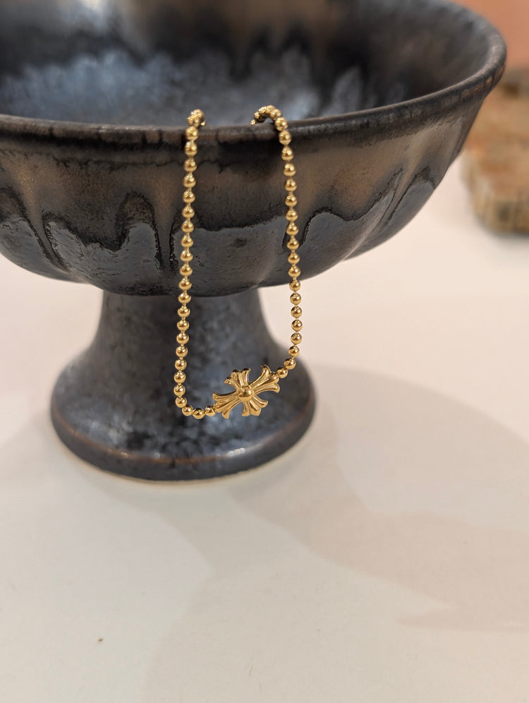 Stainless steel bead bracelet